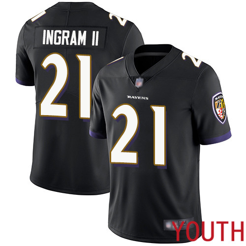 Baltimore Ravens Limited Black Youth Mark Ingram II Alternate Jersey NFL Football #21 Vapor Untouchable->youth nfl jersey->Youth Jersey
